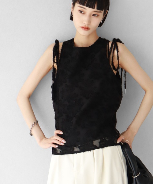 NOGLE（ノグル）の「【NOGLE/ノグル】シアーフリンジリボントップス（その他トップス・レディース・ライトグレー/ブラック/ネイビー/アイボリー・FREE）」の20枚目の写真