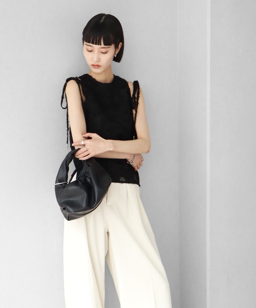 NOGLE（ノグル）の「【NOGLE/ノグル】シアーフリンジリボントップス（その他トップス・レディース・ライトグレー/ブラック/ネイビー/アイボリー・FREE）」の22枚目の写真