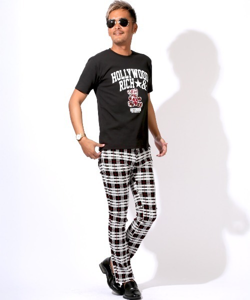 LUXSTYLE(ラグスタイル)の「総柄カツラギチェックパンツ(チノパンツ・メンズ・ホワイト系その他/チェック/グレー系その他2/ネイビー/グレー系その他・S/M/XL/XXL/L)」の11枚目の写真