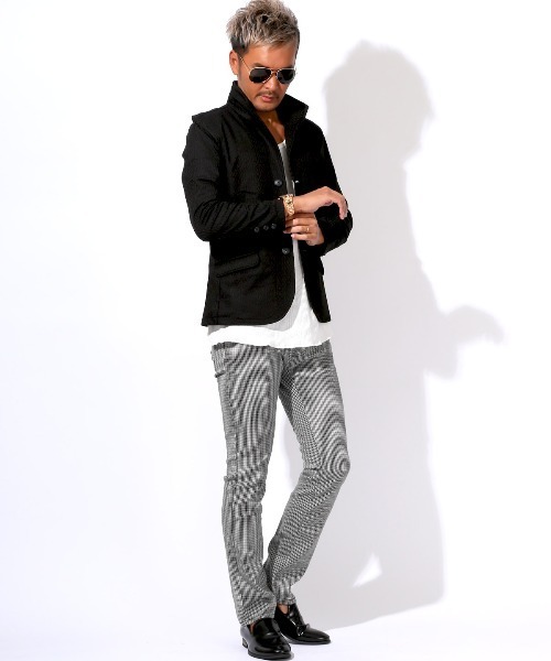LUXSTYLE(ラグスタイル)の「総柄カツラギチェックパンツ(チノパンツ・メンズ・ホワイト系その他/チェック/グレー系その他2/ネイビー/グレー系その他・S/M/XL/XXL/L)」の13枚目の写真
