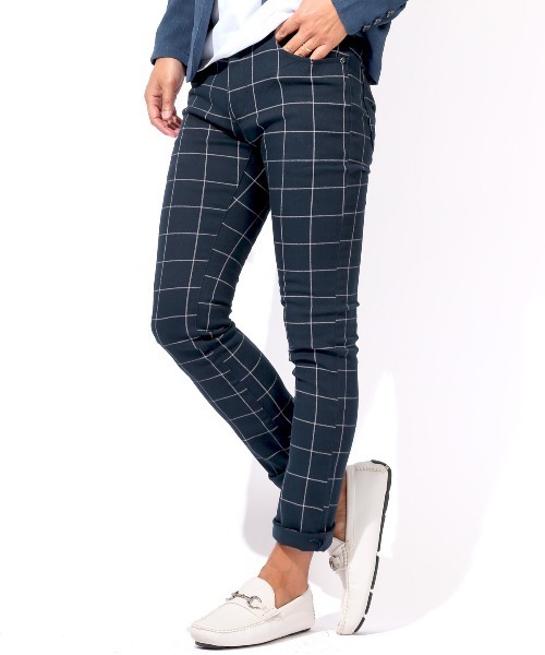 LUXSTYLE(ラグスタイル)の「総柄カツラギチェックパンツ(チノパンツ・メンズ・ホワイト系その他/チェック/グレー系その他2/ネイビー/グレー系その他・S/M/XL/XXL/L)」の14枚目の写真