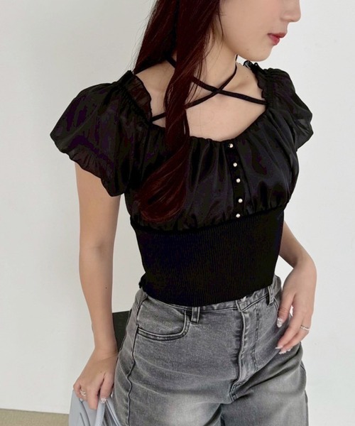 one after another NICE CLAUP(ワンアフターアナザーナイスクラップ)の「【新色追加!】ドッキングオフショルニット(ニット/セーター・レディース・グレー/ブラック/ベージュ/オフホワイト/モカ/アイボリー・FREE)」の4枚目の写真