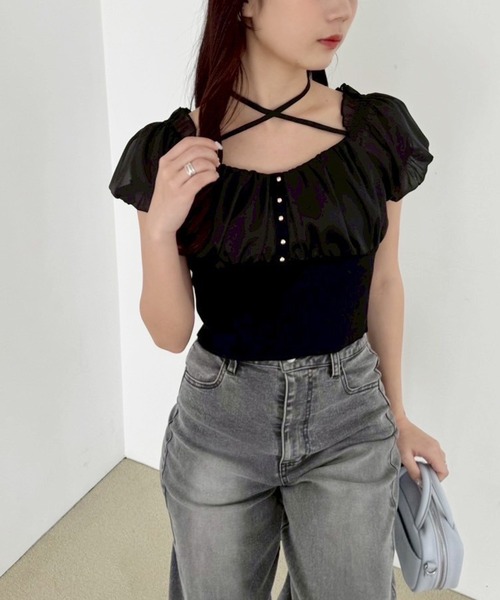 one after another NICE CLAUP(ワンアフターアナザーナイスクラップ)の「【新色追加!】ドッキングオフショルニット(ニット/セーター・レディース・グレー/ブラック/ベージュ/オフホワイト/モカ/アイボリー・FREE)」の11枚目の写真