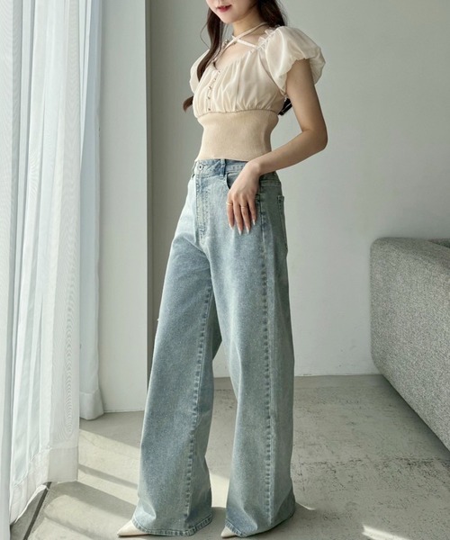 one after another NICE CLAUP(ワンアフターアナザーナイスクラップ)の「【新色追加!】ドッキングオフショルニット(ニット/セーター・レディース・グレー/ブラック/ベージュ/オフホワイト/モカ/アイボリー・FREE)」の22枚目の写真