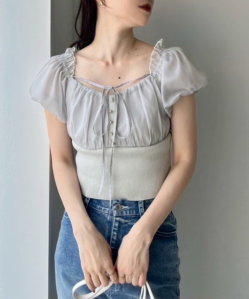 one after another NICE CLAUP(ワンアフターアナザーナイスクラップ)の「【新色追加!】ドッキングオフショルニット(ニット/セーター・レディース・グレー/ブラック/ベージュ/オフホワイト/モカ/アイボリー・FREE)」の16枚目の写真