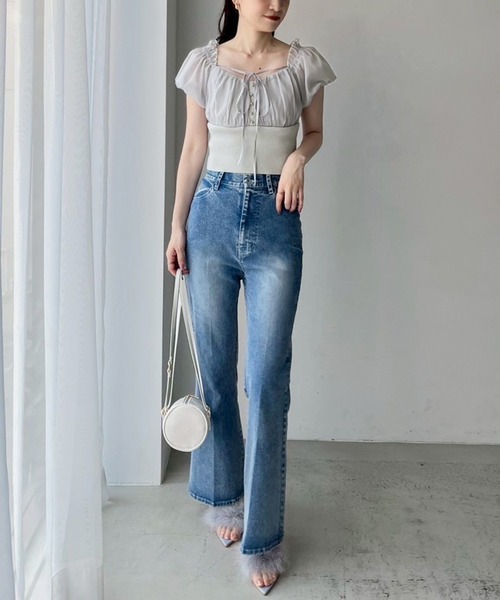 one after another NICE CLAUP(ワンアフターアナザーナイスクラップ)の「【新色追加!】ドッキングオフショルニット(ニット/セーター・レディース・グレー/ブラック/ベージュ/オフホワイト/モカ/アイボリー・FREE)」の13枚目の写真