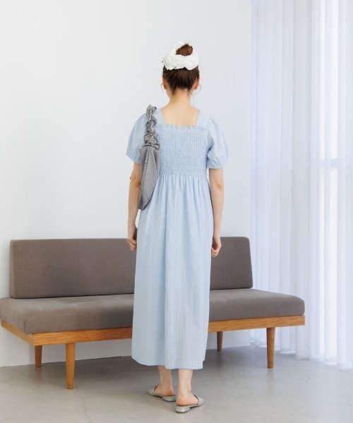 ★flowerパフワンピース　ホワイト　ベージュ　2点　フォロー割まとめ割 flower（フラワー）の「サマリーパフワンピース（ワンピース）」 - WEAR