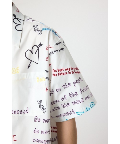 RODEO CROWNS WIDE BOWL（ロデオクラウンズワイドボウル）の「オールオーバーパターンシャツ（シャツ/ブラウス・メンズ・スモークピンク/ブラック/ホワイト・MEDIUM/LARGE）」の6枚目の写真