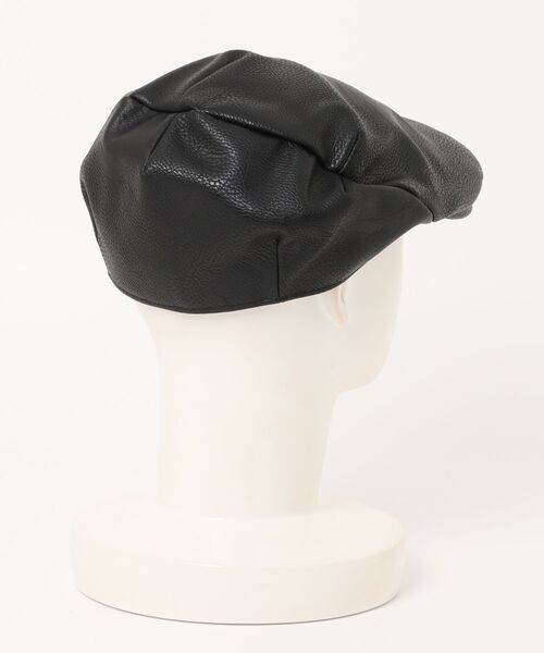 AVIREX(アヴィレックス)の「★AVIREX★synthetic leather HUNTING CAP(ハンチング/ベレー帽・メンズ・ブラウン/ブラック・FREE)」の3枚目の写真