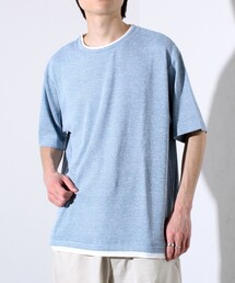 【GLOSTER/グロスター】チェーンサーマル フェイクレイヤードTシャツ