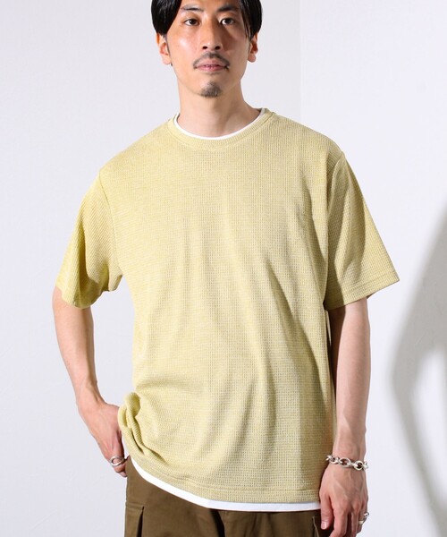 GLOSTER(グロスター)の「【GLOSTER/グロスター】チェーンサーマル フェイクレイヤードTシャツ(Tシャツ/カットソー・メンズ・サックスブルー/イエロー/ブラック・S/L/M)」の9枚目の写真