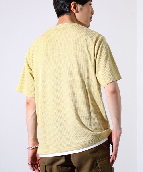 GLOSTER(グロスター)の「【GLOSTER/グロスター】チェーンサーマル フェイクレイヤードTシャツ(Tシャツ/カットソー・メンズ・サックスブルー/イエロー/ブラック・S/L/M)」の8枚目の写真