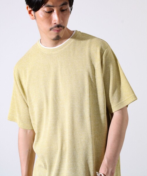 GLOSTER(グロスター)の「【GLOSTER/グロスター】チェーンサーマル フェイクレイヤードTシャツ(Tシャツ/カットソー・メンズ・サックスブルー/イエロー/ブラック・S/L/M)」の6枚目の写真