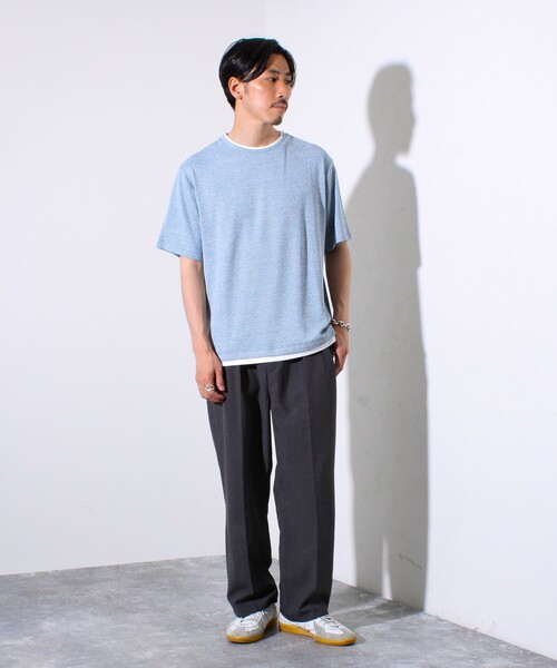 GLOSTER(グロスター)の「【GLOSTER/グロスター】チェーンサーマル フェイクレイヤードTシャツ(Tシャツ/カットソー・メンズ・サックスブルー/イエロー/ブラック・S/L/M)」の20枚目の写真