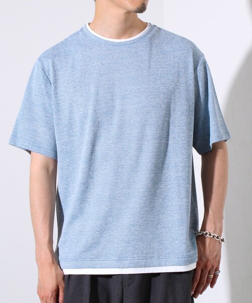 GLOSTER(グロスター)の「【GLOSTER/グロスター】チェーンサーマル フェイクレイヤードTシャツ(Tシャツ/カットソー・メンズ・サックスブルー/イエロー/ブラック・S/L/M)」の18枚目の写真