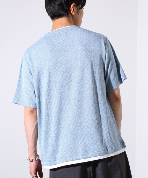 GLOSTER(グロスター)の「【GLOSTER/グロスター】チェーンサーマル フェイクレイヤードTシャツ(Tシャツ/カットソー・メンズ・サックスブルー/イエロー/ブラック・S/L/M)」の17枚目の写真
