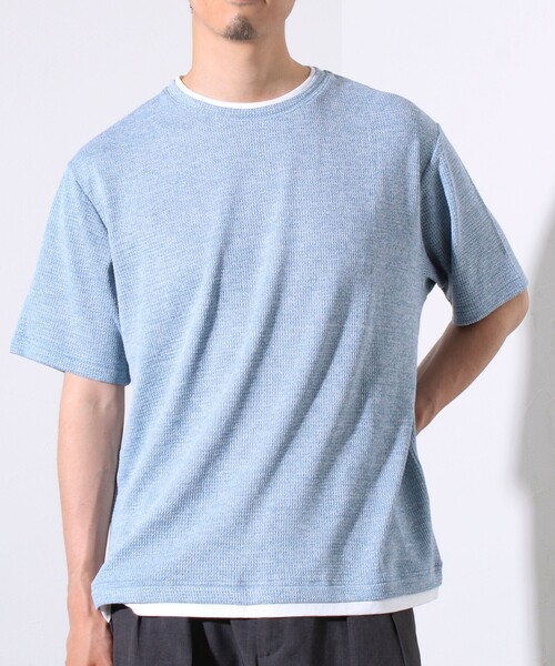 GLOSTER(グロスター)の「【GLOSTER/グロスター】チェーンサーマル フェイクレイヤードTシャツ(Tシャツ/カットソー・メンズ・サックスブルー/イエロー/ブラック・S/L/M)」の16枚目の写真