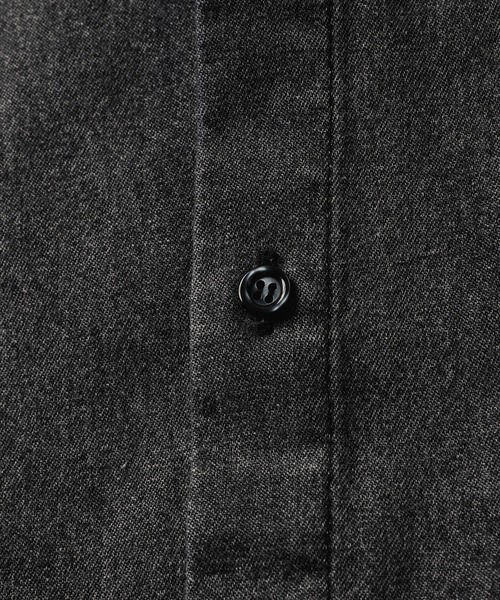 ROCHEM（ローシェン）の「グラデーションデニム半袖シャツ（シャツ/ブラウス・メンズ・ブラック/ブルー・L/M/S/XS）」の9枚目の写真