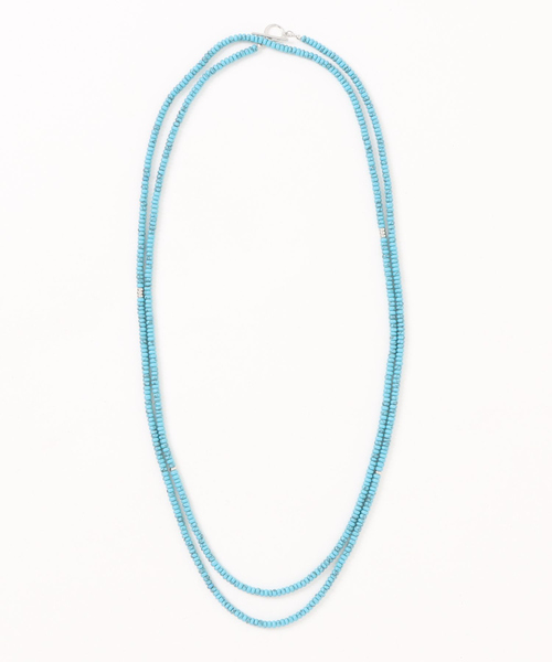 qualite(カリテ)の「ストーンロングネックレス(ネックレス・レディース・ホワイト/ブルー・フリー)」の5枚目の写真