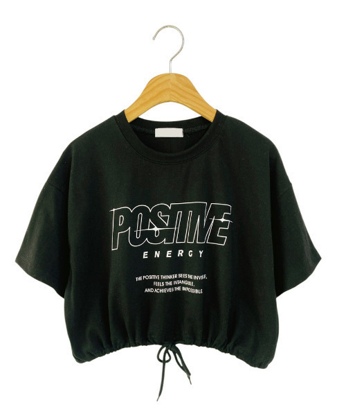 Ada.(エイダ)の「クロップド丈 ヘム ドロスト デザイン ストリート風ロゴ Tシャツ(Tシャツ/カットソー・レディース・レッド/ホワイト/ブラック・FREE)」の19枚目の写真