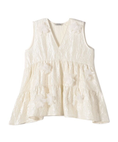 【シップス　ウィメン】TORRAZZO DONNA:〈手洗い可能〉フラワー ティアード ブラウス TORRAZZO DONNA:〈手洗い可能〉フラワー ティアード ブラウス