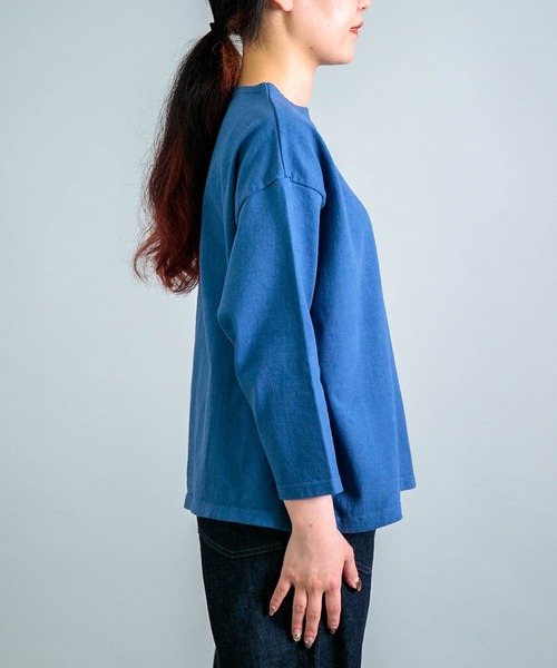 OMNIGOD womens / オムニゴッド] 8/天竺 ボートネックマニッシュ