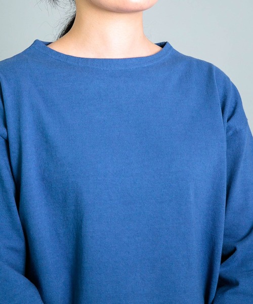 OMNIGOD womens / オムニゴッド] 8/天竺 ボートネックマニッシュ