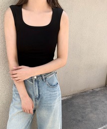 綿混ノースリーブカットソー