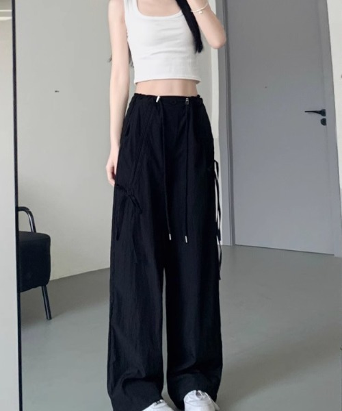 Per sist ence(パーシエンス)の「シャーリングリボンパンツ(その他パンツ・レディース・グレー/ベージュ/ピンク/ブラック・LARGE/MEDIUM)」の6枚目の写真