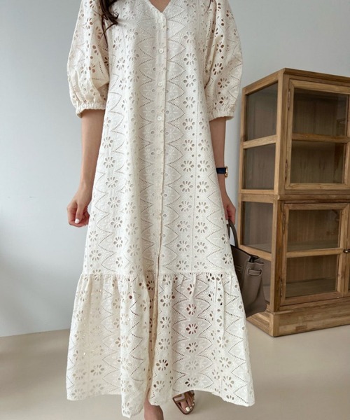 ERISABETTA FRANCHI オフィスワンピース Vネック レオパード e3367.jpg