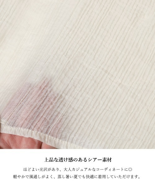 coca(coca)(コカ)の「シアーフリルブラウス(シャツ/ブラウス・レディース・ブラック/アイボリー・M/S/L)」の3枚目の写真