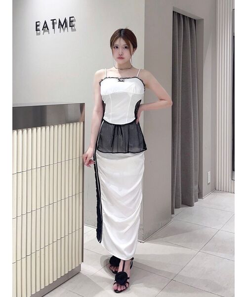 EATME(イートミー)の「レースキャミTOP(キャミソール・レディース・オフホワイト/グレー/ブラック・FREE)」の5枚目の写真