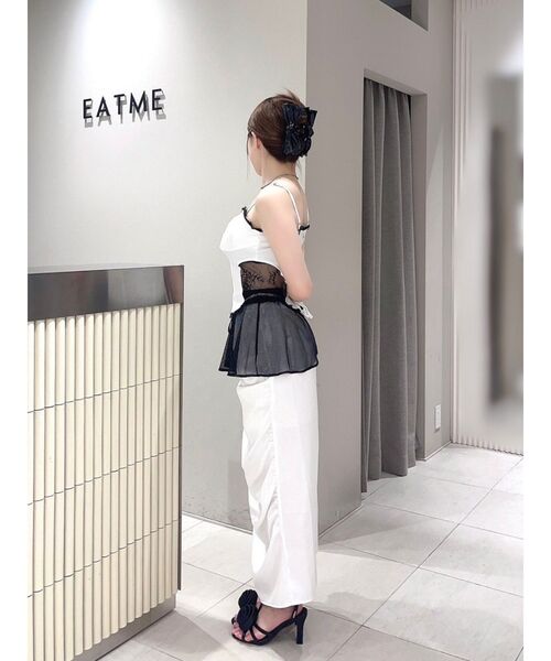 EATME(イートミー)の「レースキャミTOP(キャミソール・レディース・オフホワイト/グレー/ブラック・FREE)」の6枚目の写真