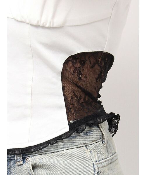 EATME(イートミー)の「レースキャミTOP(キャミソール・レディース・オフホワイト/グレー/ブラック・FREE)」の16枚目の写真