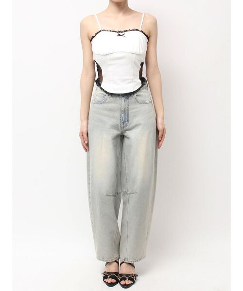 EATME(イートミー)の「レースキャミTOP(キャミソール・レディース・オフホワイト/グレー/ブラック・FREE)」の18枚目の写真