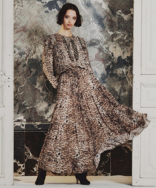 セール】ヒョウ柄シフォンブラウス（シャツ/ブラウス）｜Sov.（ソブ