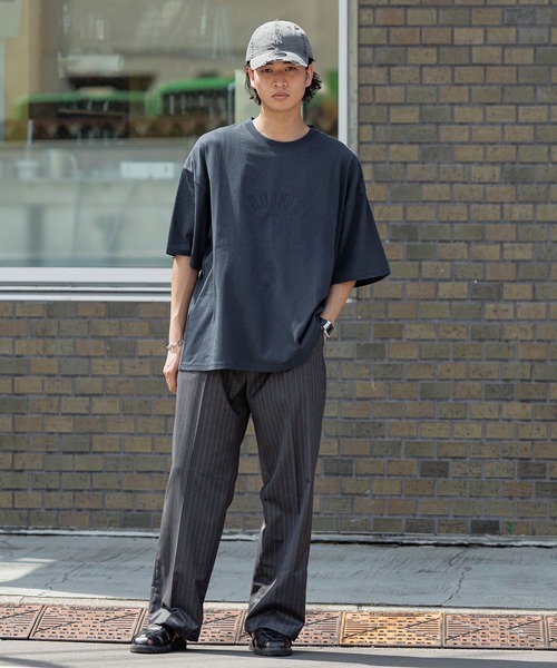 RAGEBLUE(レイジブルー)の「フロッキープリント/ミニカレッジロゴTシャツ(Tシャツ/カットソー・メンズ・ネイビー/オフホワイト/ライトブルー・MEDIUM/LARGE)」の16枚目の写真