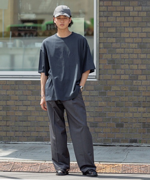 RAGEBLUE(レイジブルー)の「フロッキープリント/ミニカレッジロゴTシャツ(Tシャツ/カットソー・メンズ・ネイビー/オフホワイト/ライトブルー・MEDIUM/LARGE)」の15枚目の写真