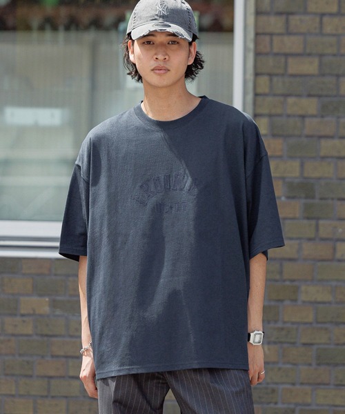 RAGEBLUE(レイジブルー)の「フロッキープリント/ミニカレッジロゴTシャツ(Tシャツ/カットソー・メンズ・ネイビー/オフホワイト/ライトブルー・MEDIUM/LARGE)」の14枚目の写真