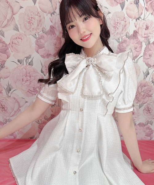 ROJITA シアーチェックボウタイツイードワンピース シアーチェックボウタイツイードワンピース | Rlab store