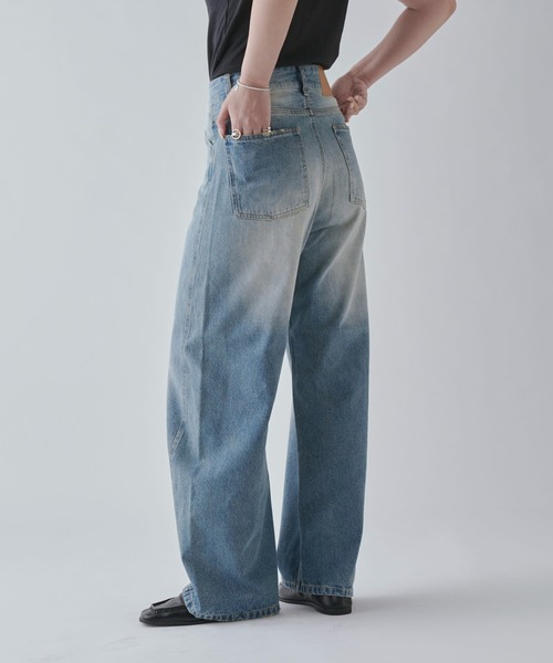 jent louis デニムパンツ　M 裁縫済 jent louis Bicolor Semi-Flare Denim - メルカリ