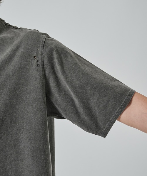 markaware(マーカウェア)の「CREW NECK DAMAGED TEE(Tシャツ/カットソー・メンズ・ダークグレー・1/2)」の12枚目の写真