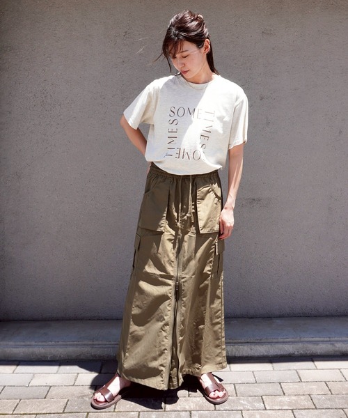 gossara(ゴサラ)の「前ZIPロングスカート(スカート・レディース・ブラック/カーキ/チャコール・MEDIUM)」の19枚目の写真