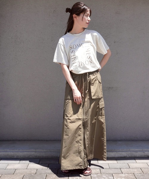 gossara(ゴサラ)の「前ZIPロングスカート(スカート・レディース・ブラック/カーキ/チャコール・MEDIUM)」の18枚目の写真