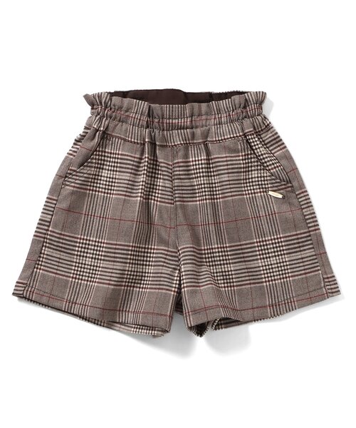 Seraph（セラフ）の「【ジュニア対応】バックポイントショートパンツ（その他パンツ・キッズ・キャメル/チェック/ネイビー・120/110/130/100/90/80/140）」の4枚目の写真