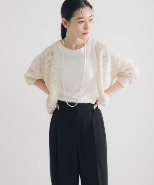 URBAN RESEARCH（アーバンリサーチ）の「ローズベトールフライスタンクトップ（タンクトップ・レディース・ブラック/オフホワイト/カーキ・FREE）」の4枚目の写真