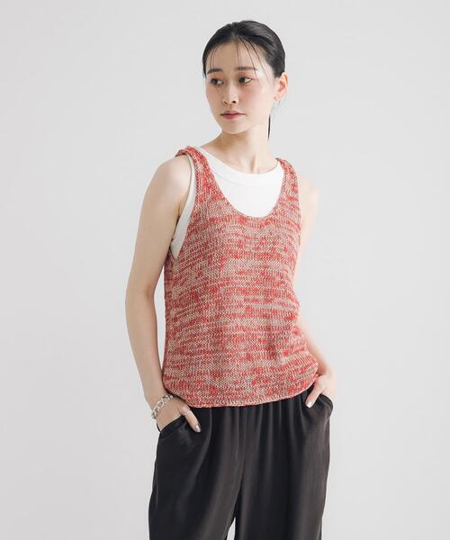 URBAN RESEARCH（アーバンリサーチ）の「ローズベトールフライスタンクトップ（タンクトップ・レディース・ブラック/オフホワイト/カーキ・FREE）」の10枚目の写真