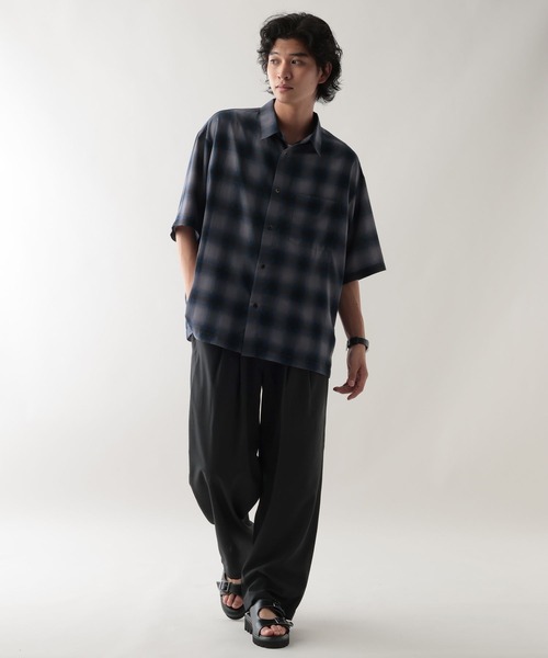 RAGEBLUE(レイジブルー)の「<吸水速乾・イージーケア>【AIR FLOW TECH/エアフローテック】ワイドイージーパンツ(スラックス・メンズ・グレー系その他/ブラック/キャメル・LARGE/MEDIUM/SMALL)」の4枚目の写真