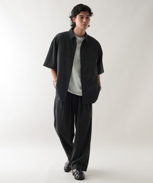 RAGEBLUE(レイジブルー)の「<吸水速乾・イージーケア>【AIR FLOW TECH/エアフローテック】ワイドイージーパンツ(スラックス・メンズ・グレー系その他/ブラック/キャメル・LARGE/MEDIUM/SMALL)」の6枚目の写真
