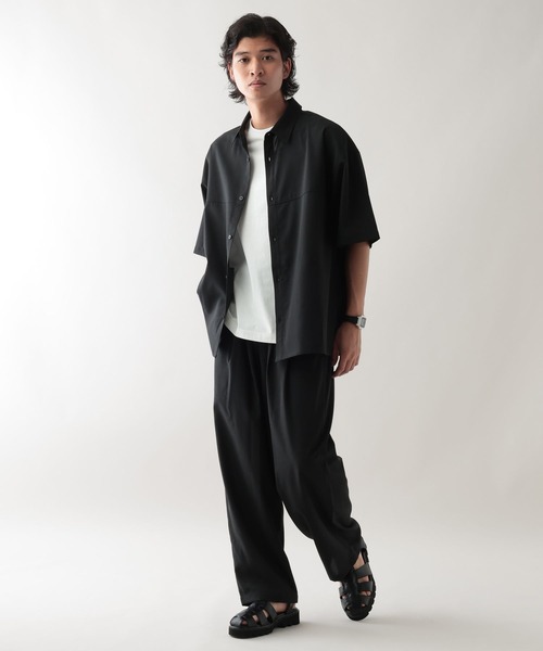 RAGEBLUE(レイジブルー)の「<吸水速乾・イージーケア>【AIR FLOW TECH/エアフローテック】ワイドイージーパンツ(スラックス・メンズ・グレー系その他/ブラック/キャメル・LARGE/MEDIUM/SMALL)」の7枚目の写真